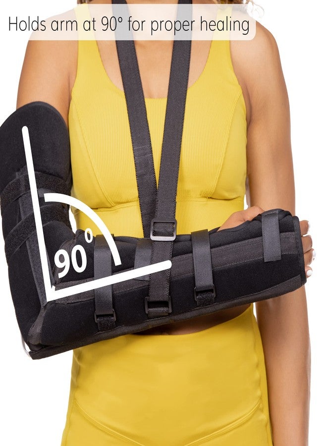 BraceAbility Posterior Long Arm Splint - Elbow Immobilizer Right or Left Forearm Brace with Sling for Fractures, Post-Surgery Recovery, Tendonitis, Bursitis, and Ulnar Nerve Entrapment Relief (S) - Image 5